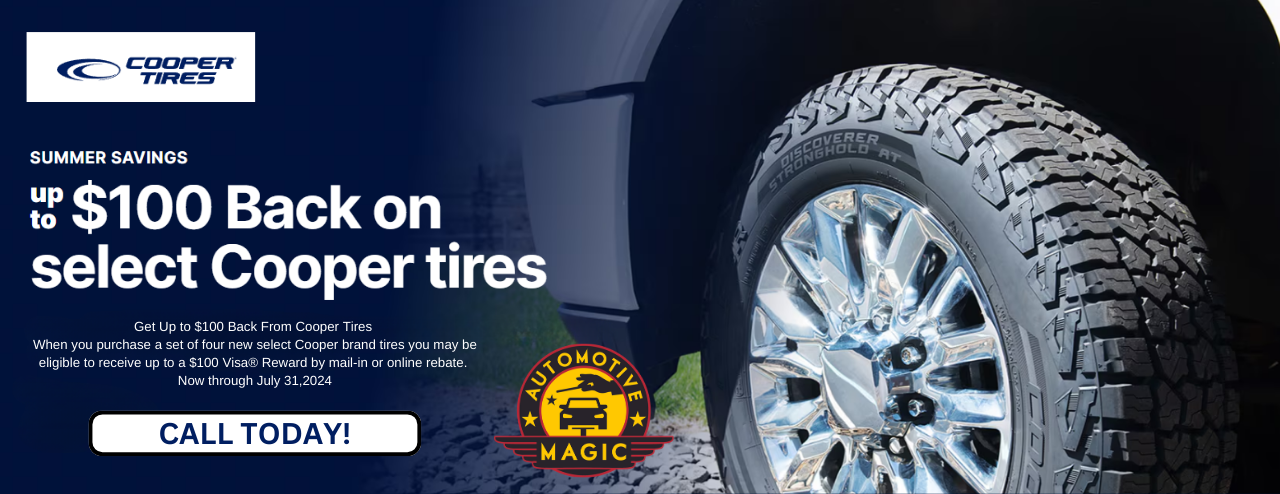 Magic Lube and Rubber Cooper tire special Lake Hopatcong, NJ 07849